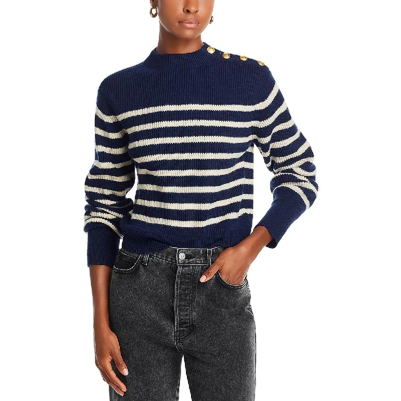 Nancy Womens Knit Ribbed Pullover Sweater