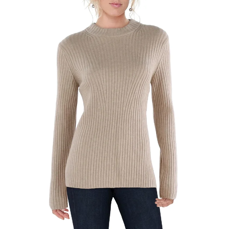 Womens Wool Mock Neck Pullover Sweater