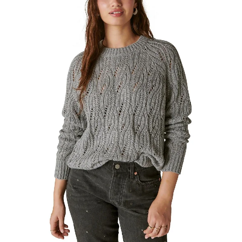 Womens Wool Blend Mock Neck Pullover Sweater