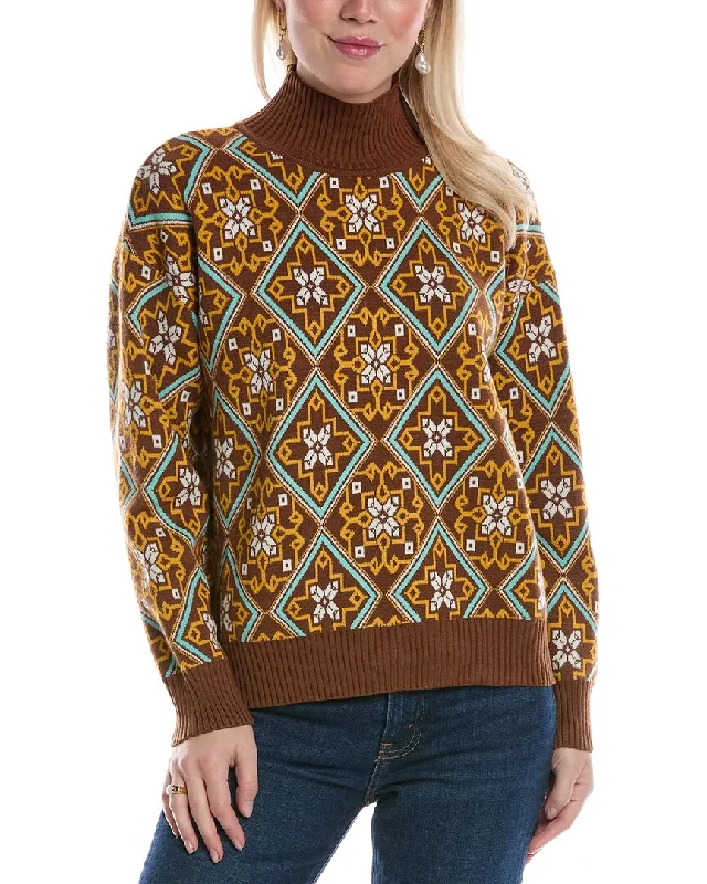 Anna Kay Fleurette Cashmere-Blend Pullover