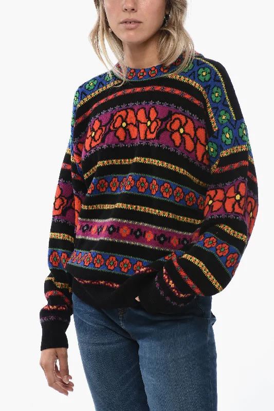 Kenzo Wool Blend Pullover with Fairisle Pattern L Standard size