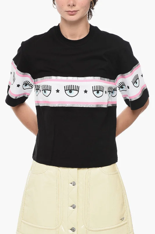 Chiara Ferragni Oversized T-Shirt with Maxi Logo Band