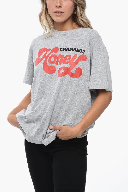 Dsquared2 Crew Neck HONEY Cotton Blend T-Shirt