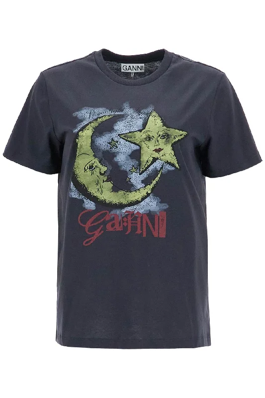 Ganni Women's Moon Print T-Shirt