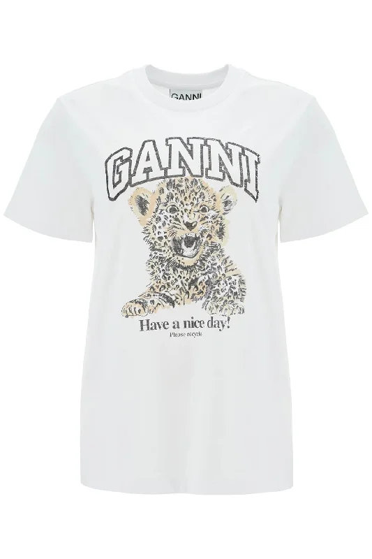 Ganni Women's Relaxed Fit Printed T-Shirt