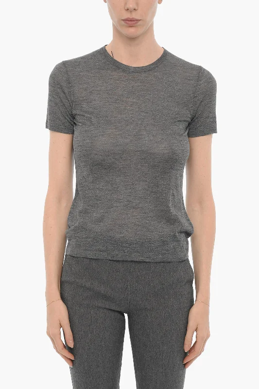 Nili Lotan Silk Crew-neck T-shirt