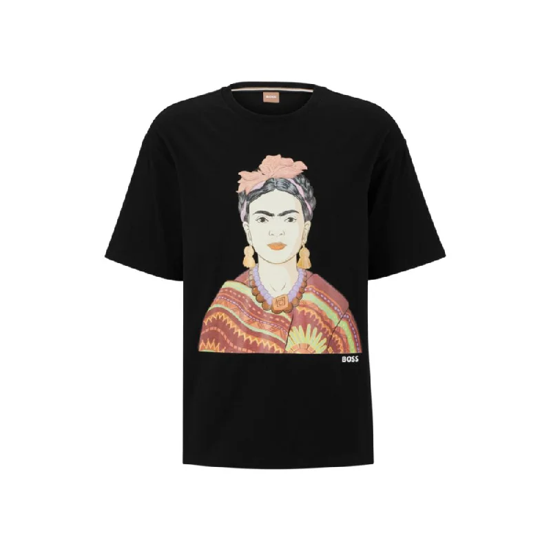 Relaxed-fit cotton T-shirt with Frida Kahlo graphic