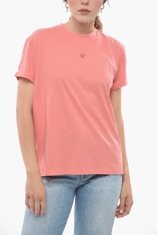 Stella McCartney Crew Neck MINI STAR T-Shirt with Embroidery