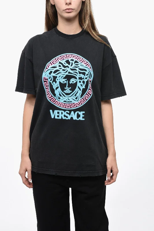 Versace LA VACANZA Oversized MEDUSA T-Shirt with Neon Print