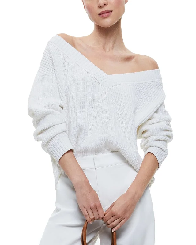 alice + olivia Alita Relaxed Wool-Blend Pullover