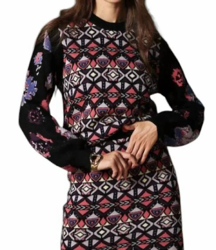 Arianna Pullover Sweater In Tribal