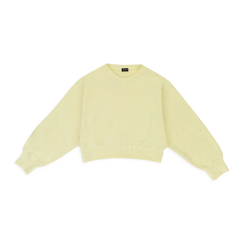 CALLIPYGIAN RIB PULLOVER BRIGHT YELLOW-GREEN SWEATER