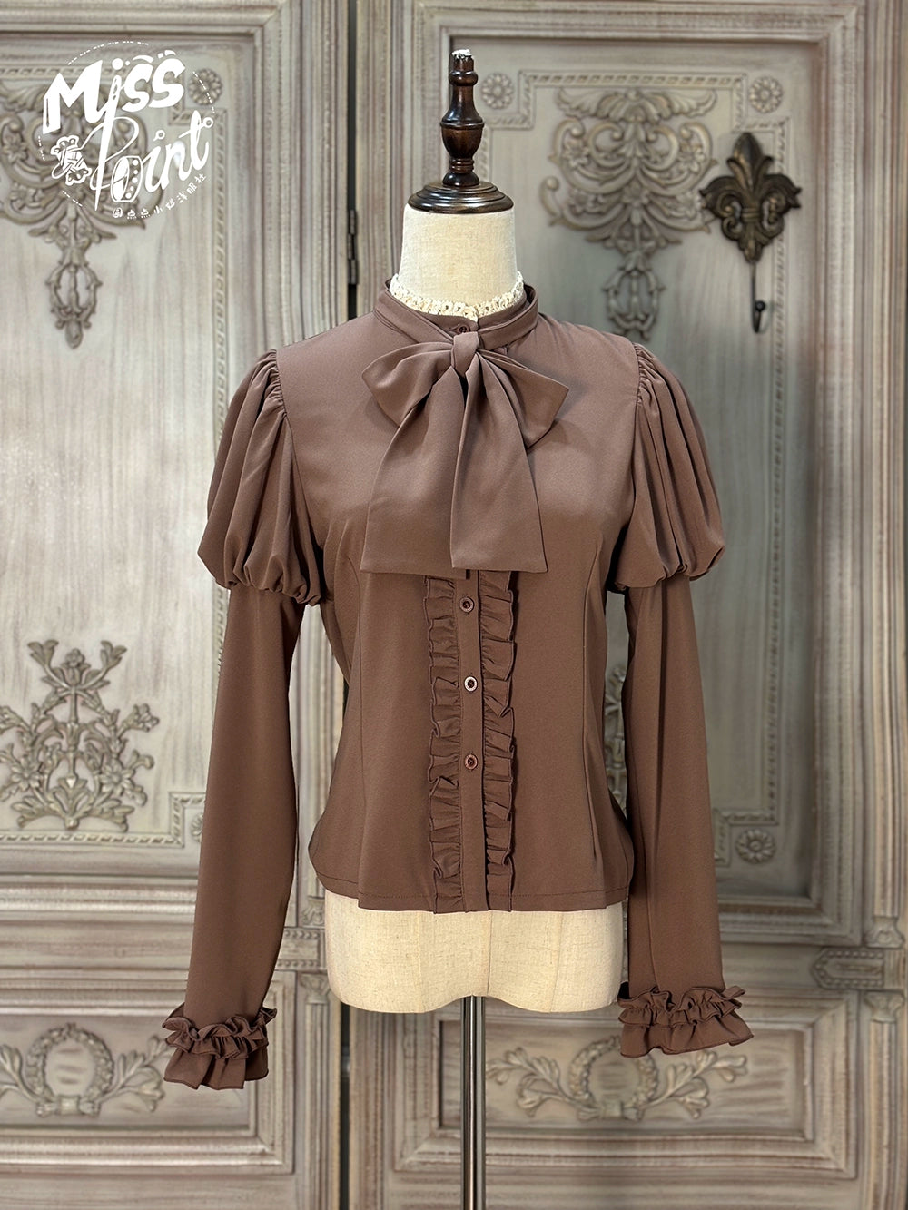 Miss Point~Classical Chocolate~Classic Lolita Blouse Customized Reteo Lolita Shirt