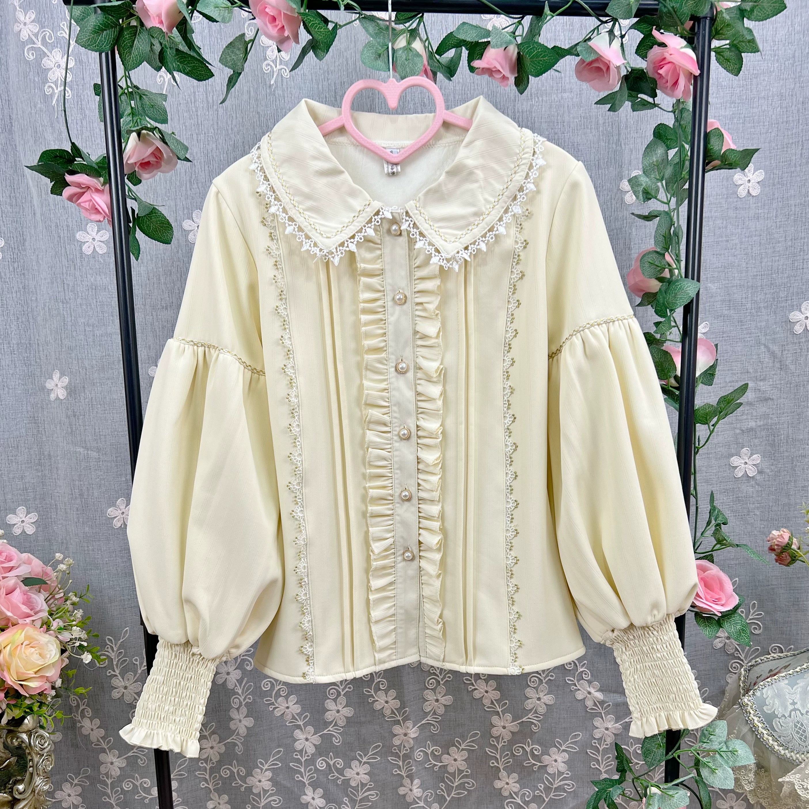 DMFS Lolita~Classic Lolita Blouse Mutton Sleeves Lolita Shirt