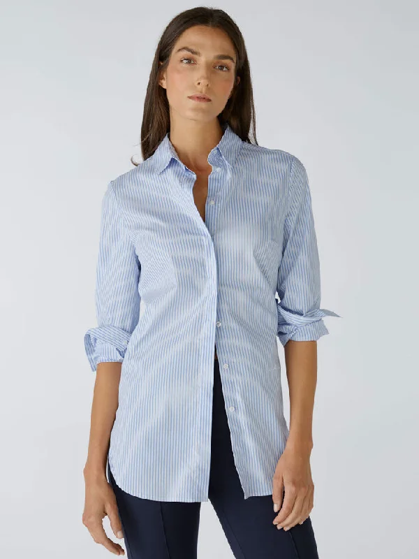 Oui Shirt Blue & White