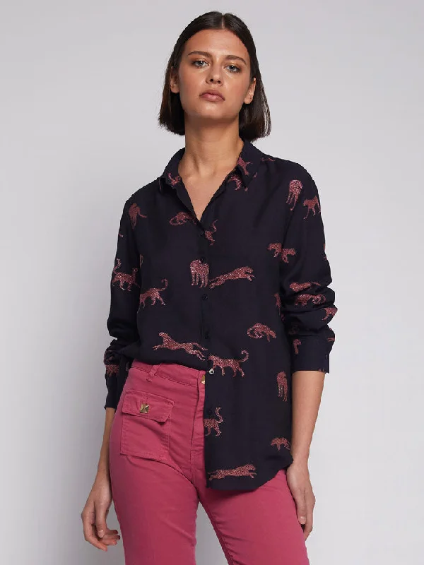 Vilagallo Gaby Shirt Cheetah Jacquard