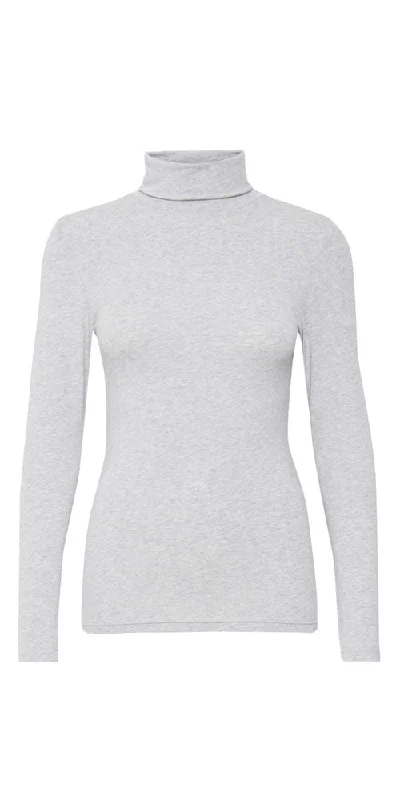 B.Young Turtleneck Tee, heathered grey