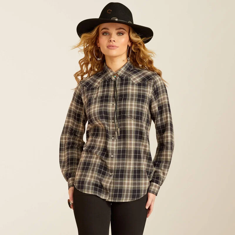 Ariat Women's Billie Jean Cheyenne Plaid Long Sleeve Button Western Shirt 10052770