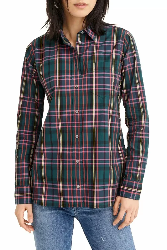 Classic-Fit Button Down Shirt In Green Plaid