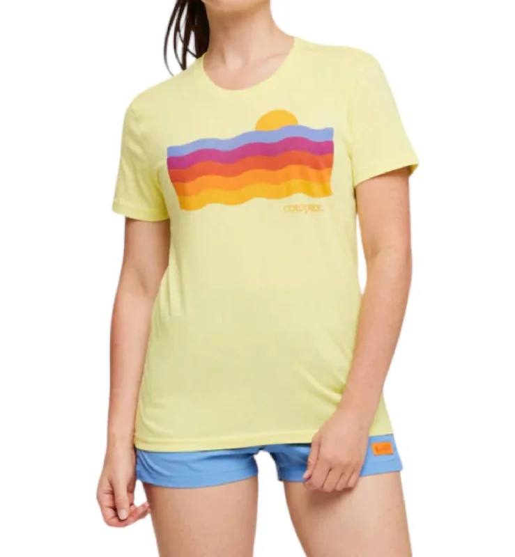 Disco Wave Organic T Shirt In Yellow