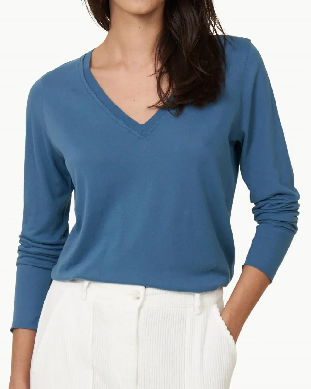 Tidian Knit T-Shirt In Polar Blue