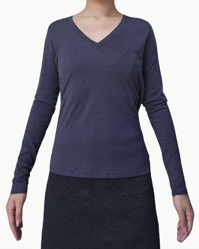 Tidian Woman Knit T-Shirt In Charcoal