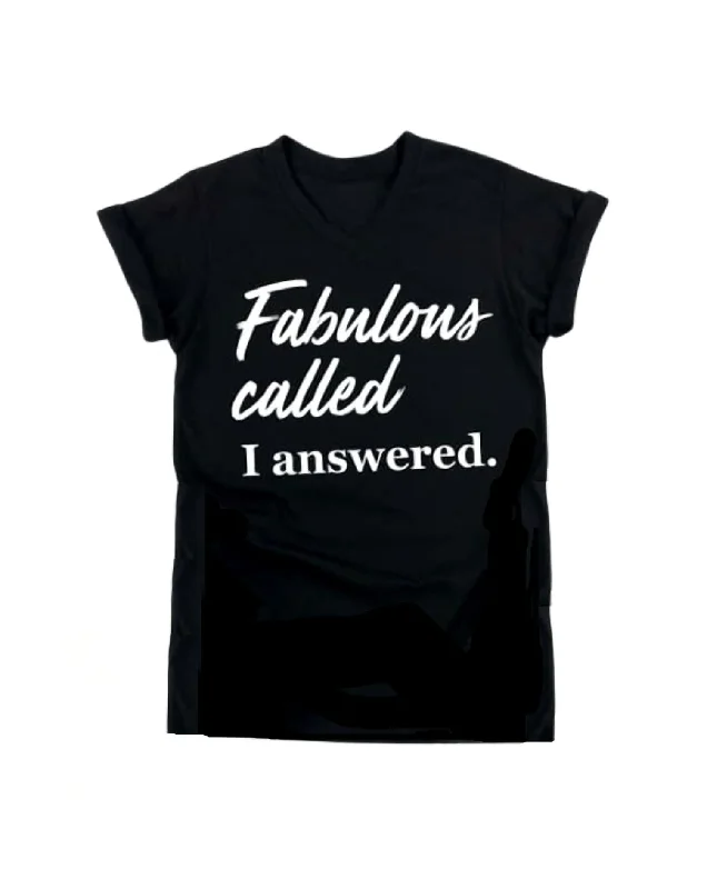 Women's Fabulous Called Graphic Tee Shirt In Black