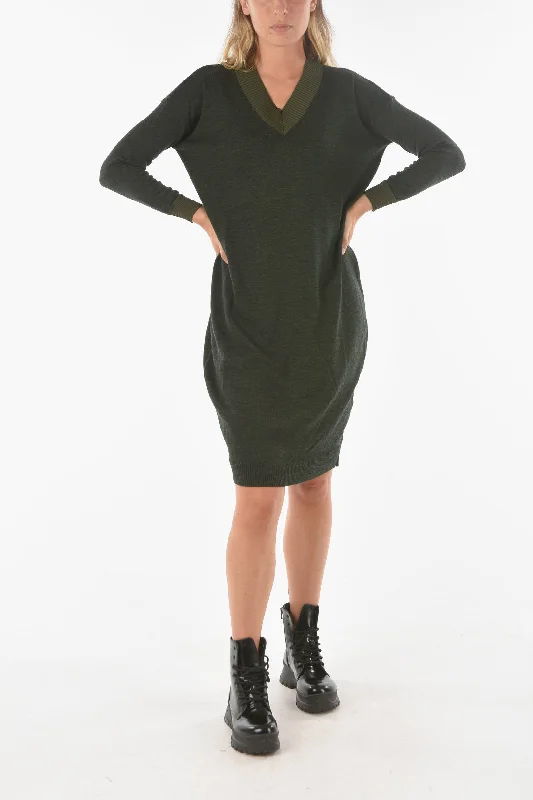 Ixos Knitted SWAPS Midi Dress with V Neckline Xs Standard size